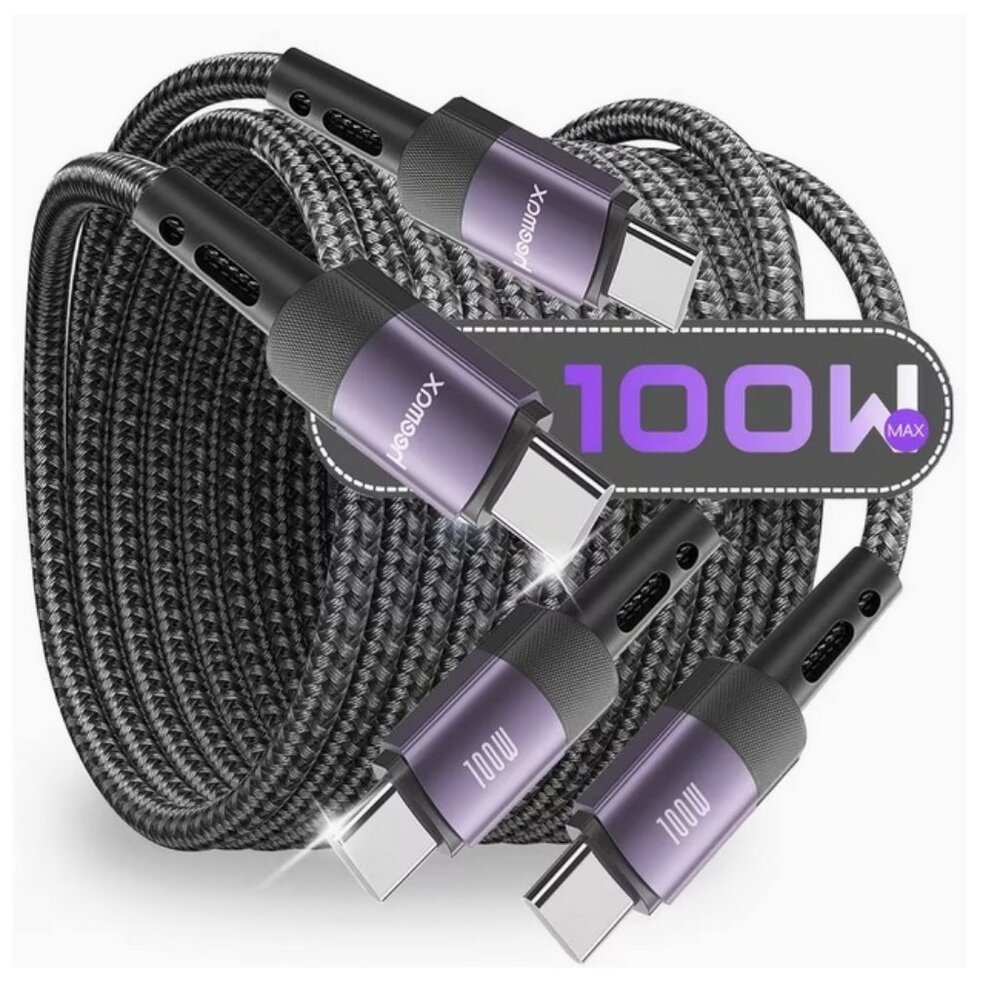 NWT USB to USB Type-C Fast Charging Cable 100W 3-ft Samsung Android iPhone iPad